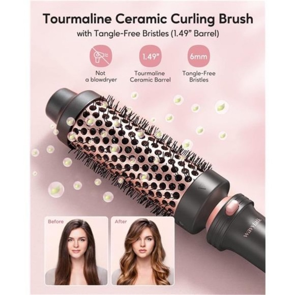 5in1 Curling Iron,Curling Wand Set with Curling Brush & 4 Interchangeable Wands - Picture 5 of 7